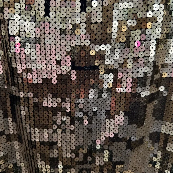 Lane Bryant Sequin Embellished Black and Gold Top - Picture 5 of 5